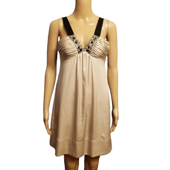 BCBG Beaded and Sequin Silk Dress - Picture 1 of 15